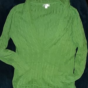 Cable knit deep V Sweater